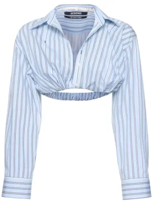 Jacquemus   La Chemise Bahia Courte cotton shirt 