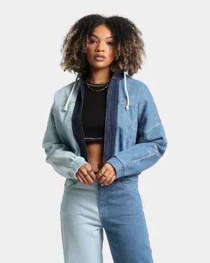 Karl Kani Women's Originals Block Denim Jacket Blue