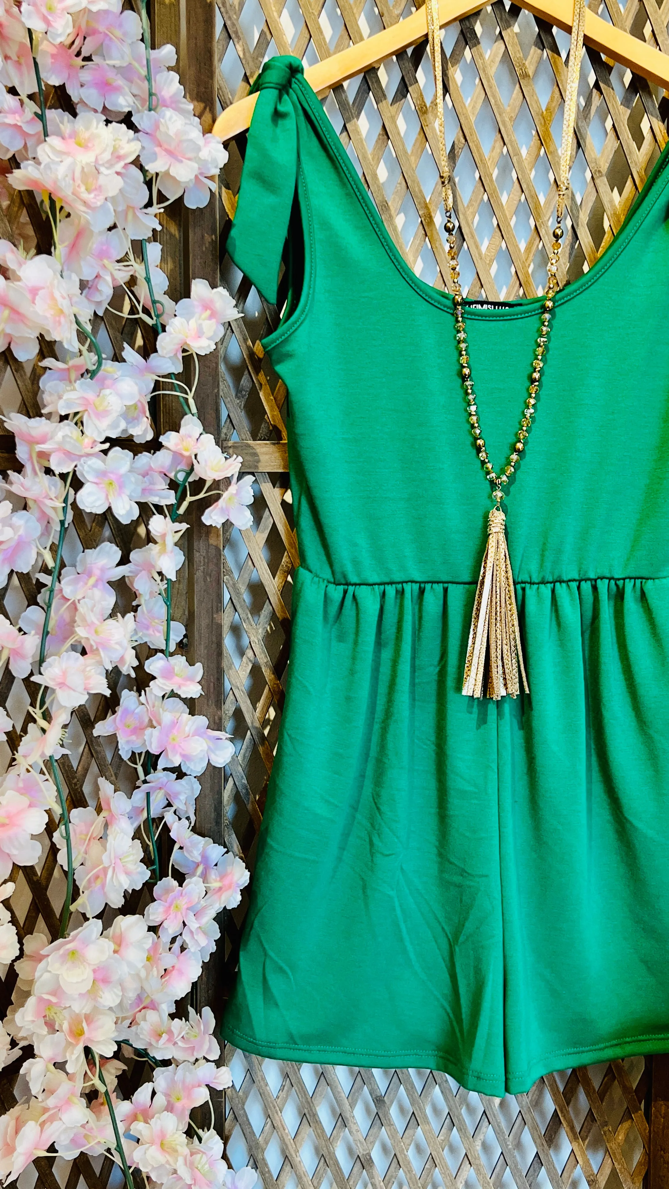 KELLY GREEN ROMPER