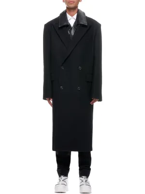 Layered Wool Trench Coat (JC0X30H315-BLACK)