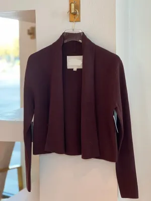 Le5041 Chocolate Cropped Jacket