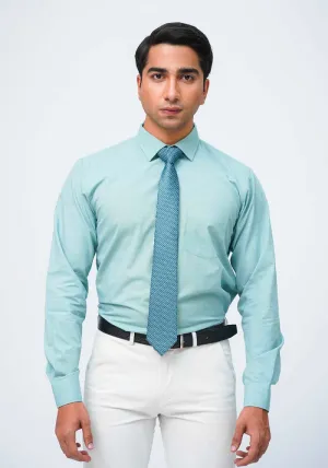 Light Green Plain Dress Shirt