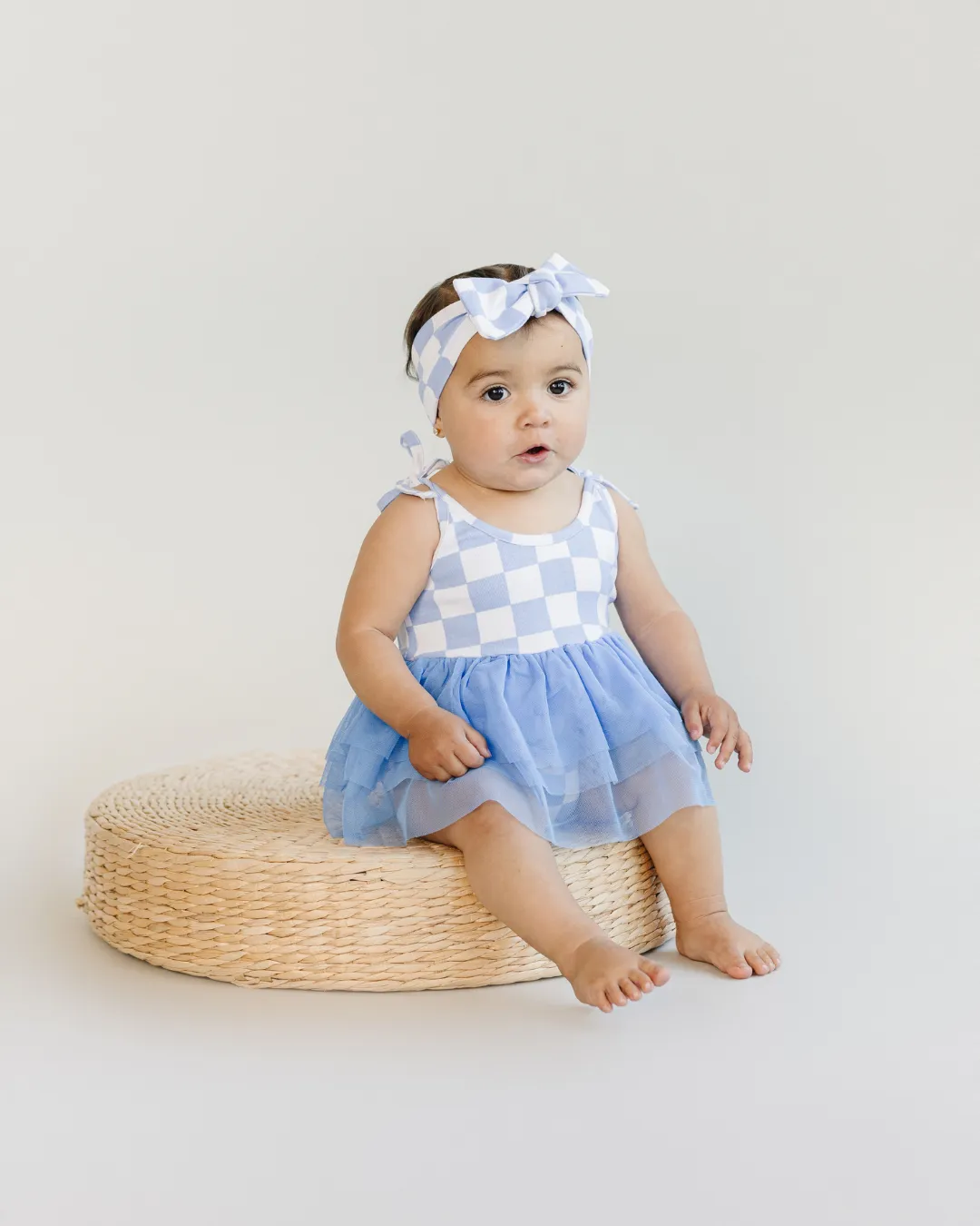 LPK Tutu Romper - Checkered Blue