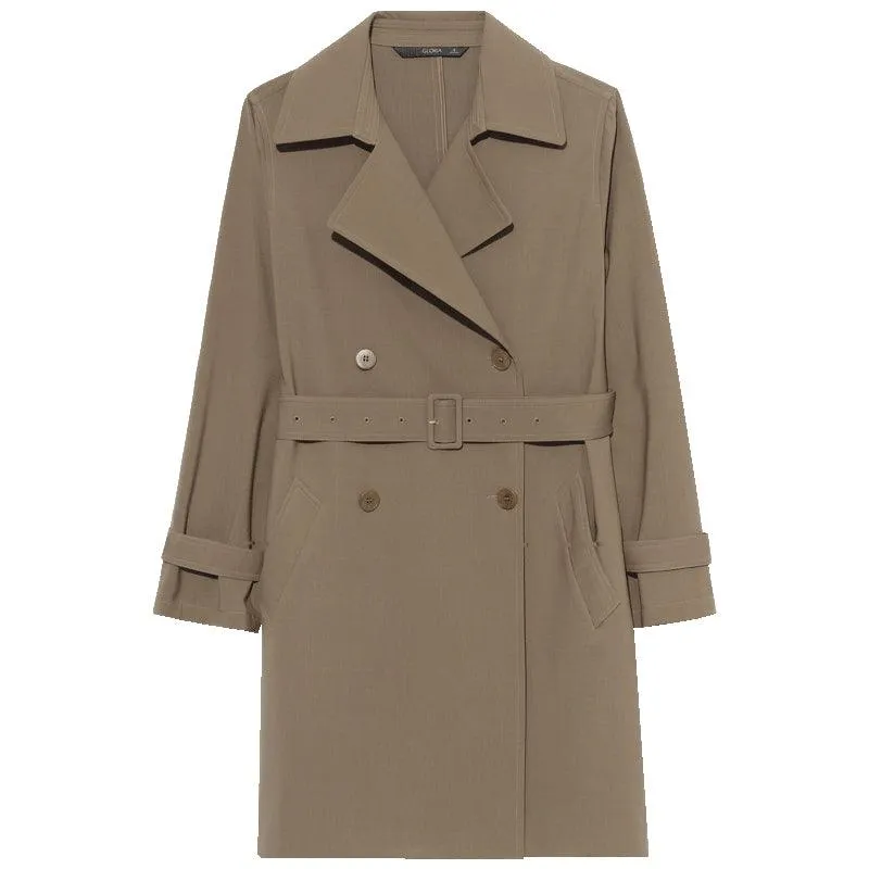 Machine Washable Worsted Wool Trench Coat