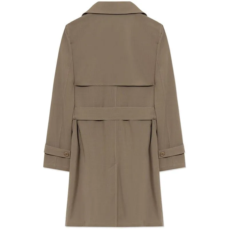 Machine Washable Worsted Wool Trench Coat