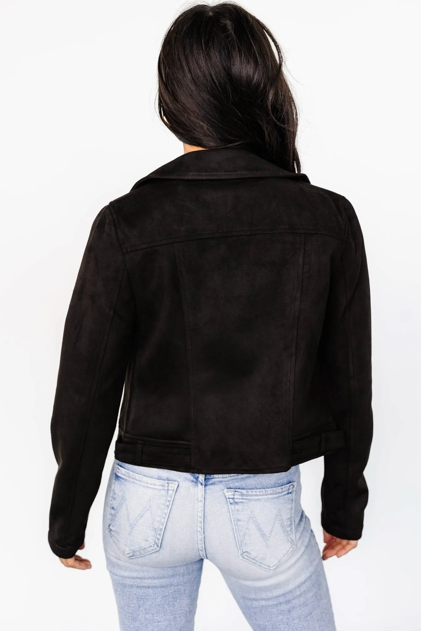 Marisa Faux Suede Jacket | Black