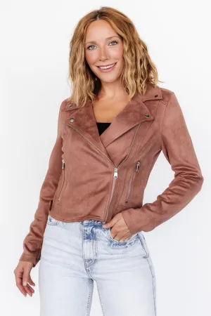 Marisa Faux Suede Jacket | Dusty Clove