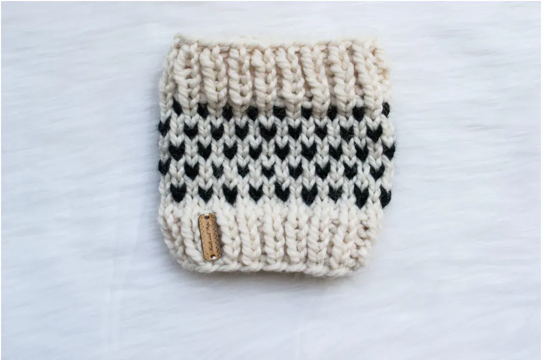 Matching Little Heart Beanie & Cowl Set