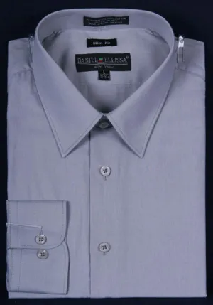 Men's Slim Fit Dress Shirt Color Gray