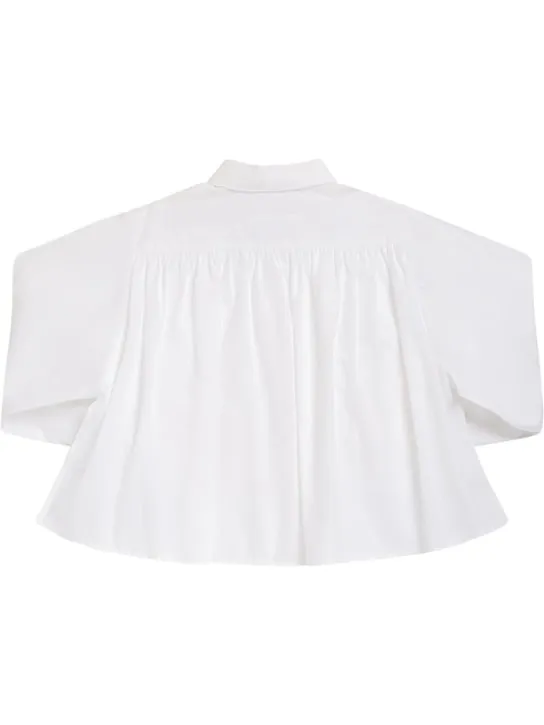 MM6 Maison Margiela   Cotton poplin cropped shirt 