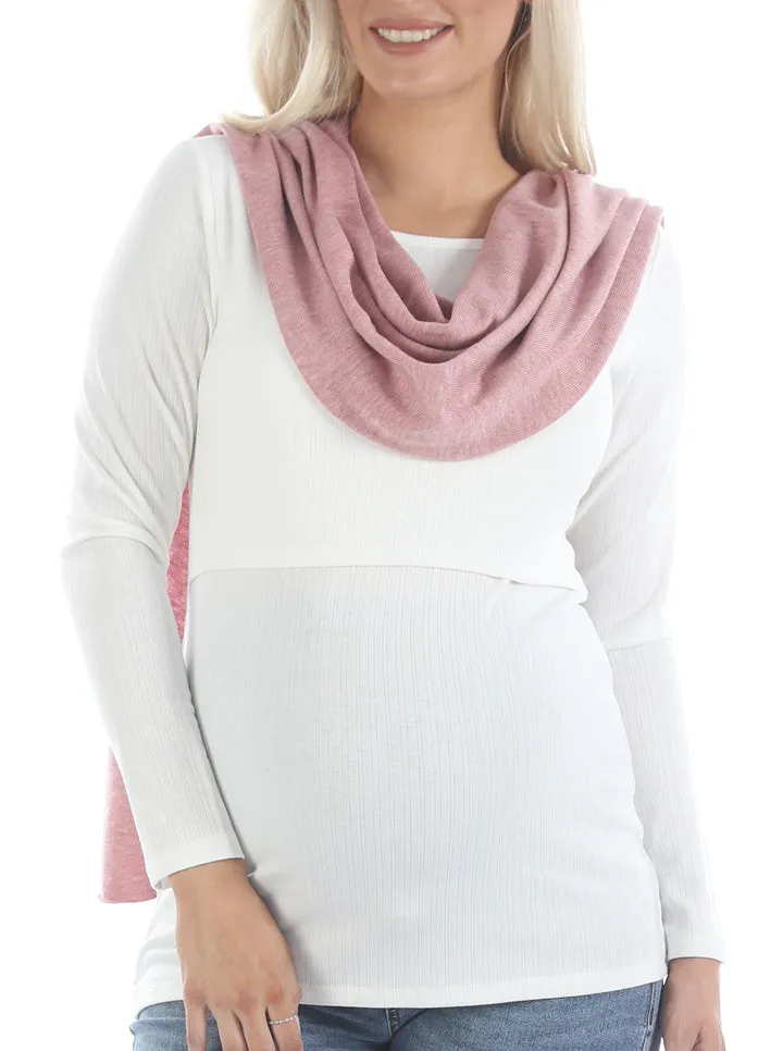 Moozie Mama Luxury Wrap Maternity & Nursing Cover in Roseberry