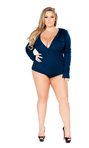 Navy Cozy and Comfy Sweater Romper