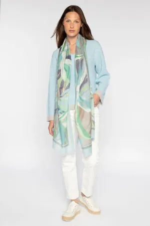 Palm Print Scarf - Surf