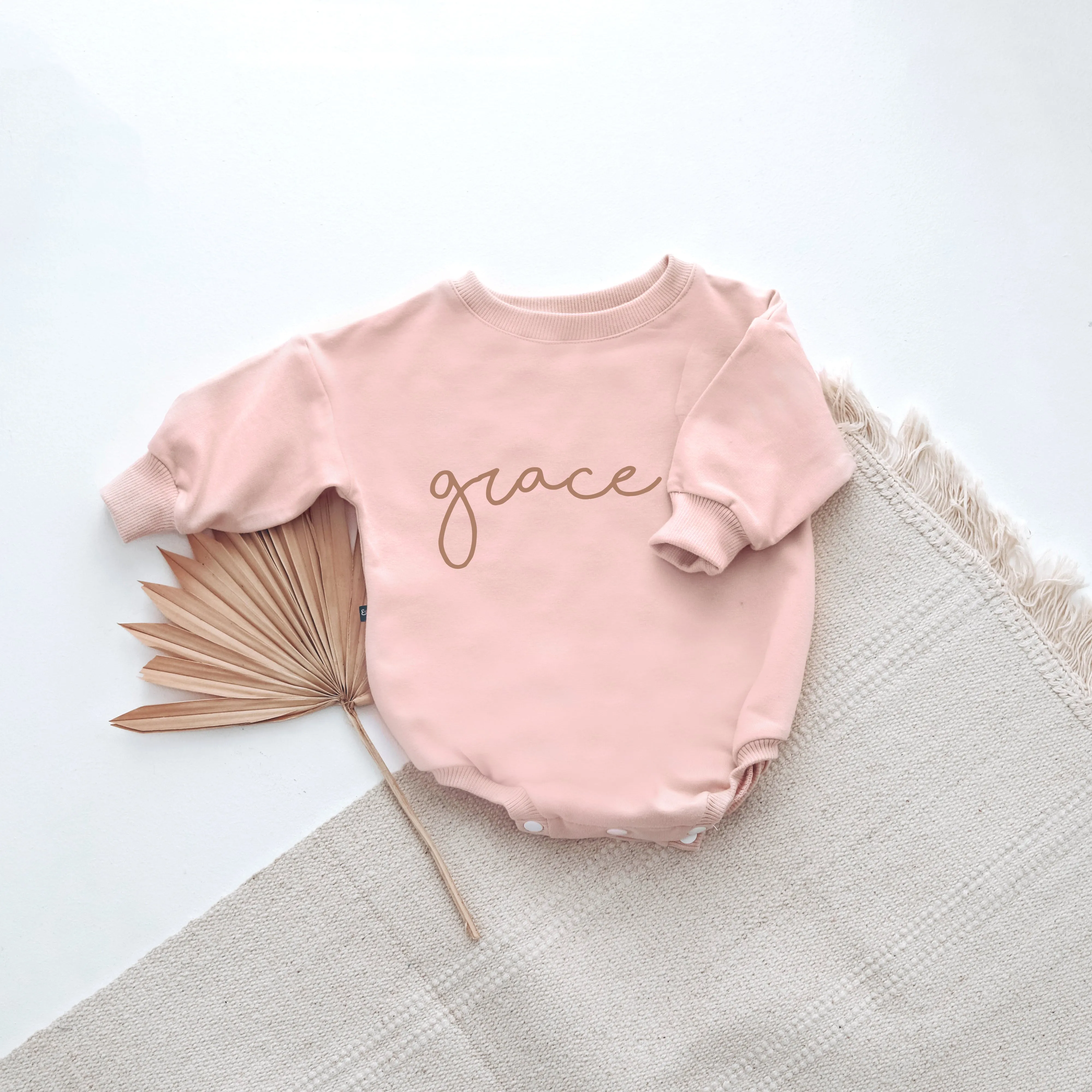 PERSONALISED sweatshirt romper. {13 COLOURS   3 FONTS }