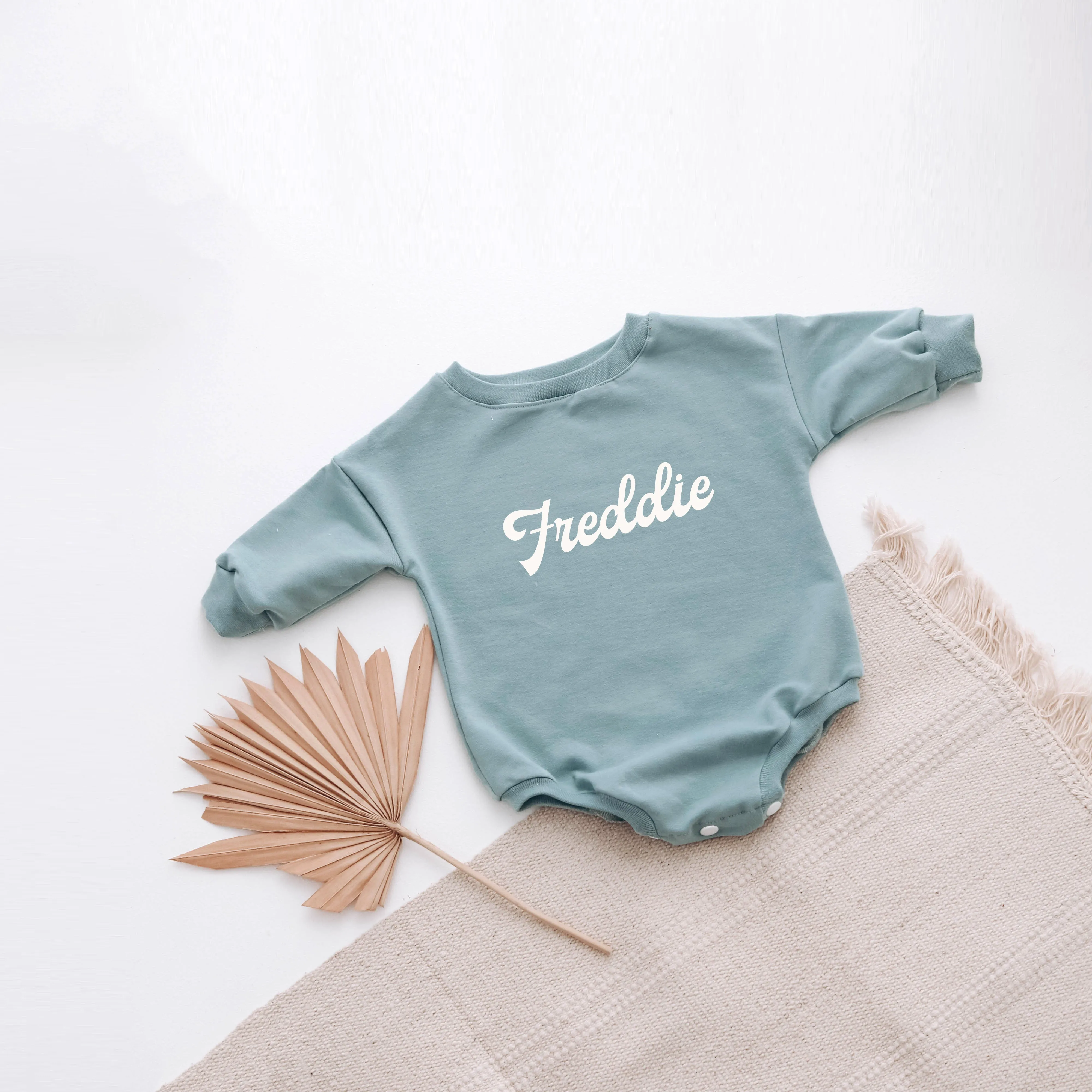 PERSONALISED sweatshirt romper. {13 COLOURS   3 FONTS }