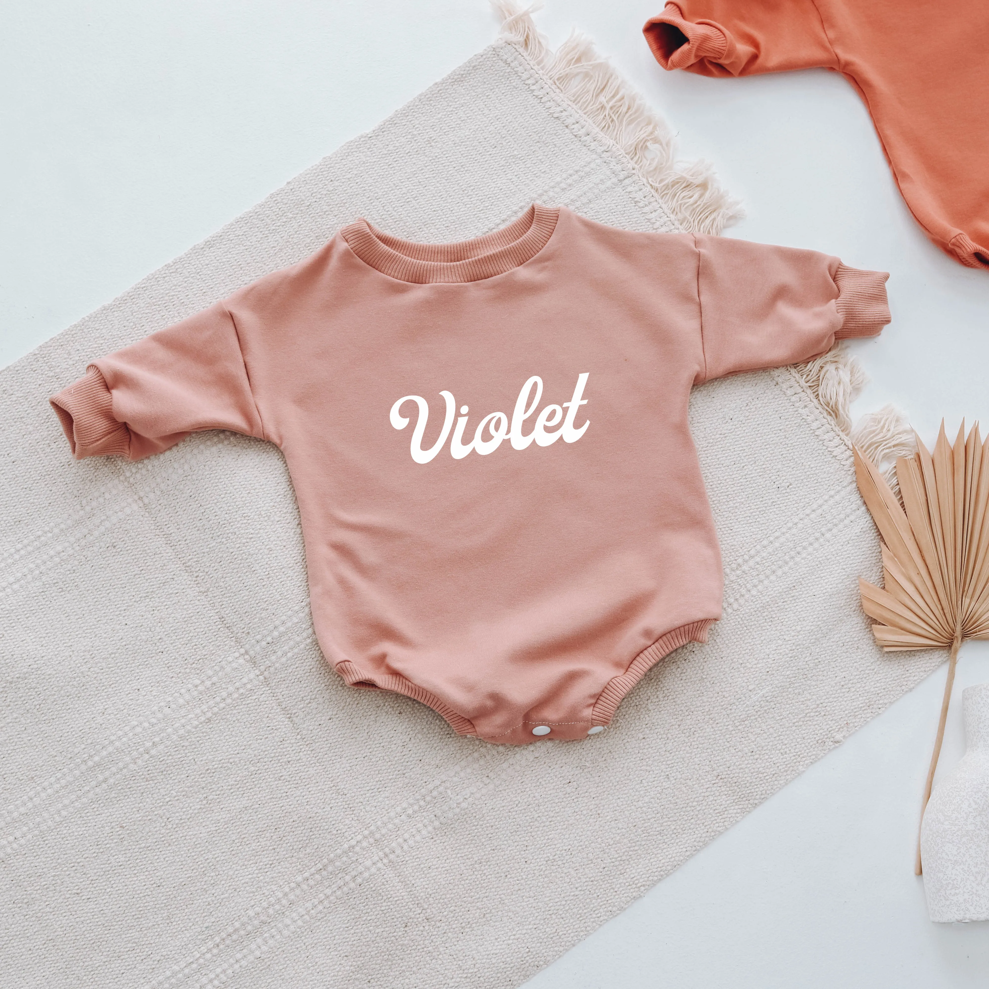 PERSONALISED sweatshirt romper. {13 COLOURS   3 FONTS }