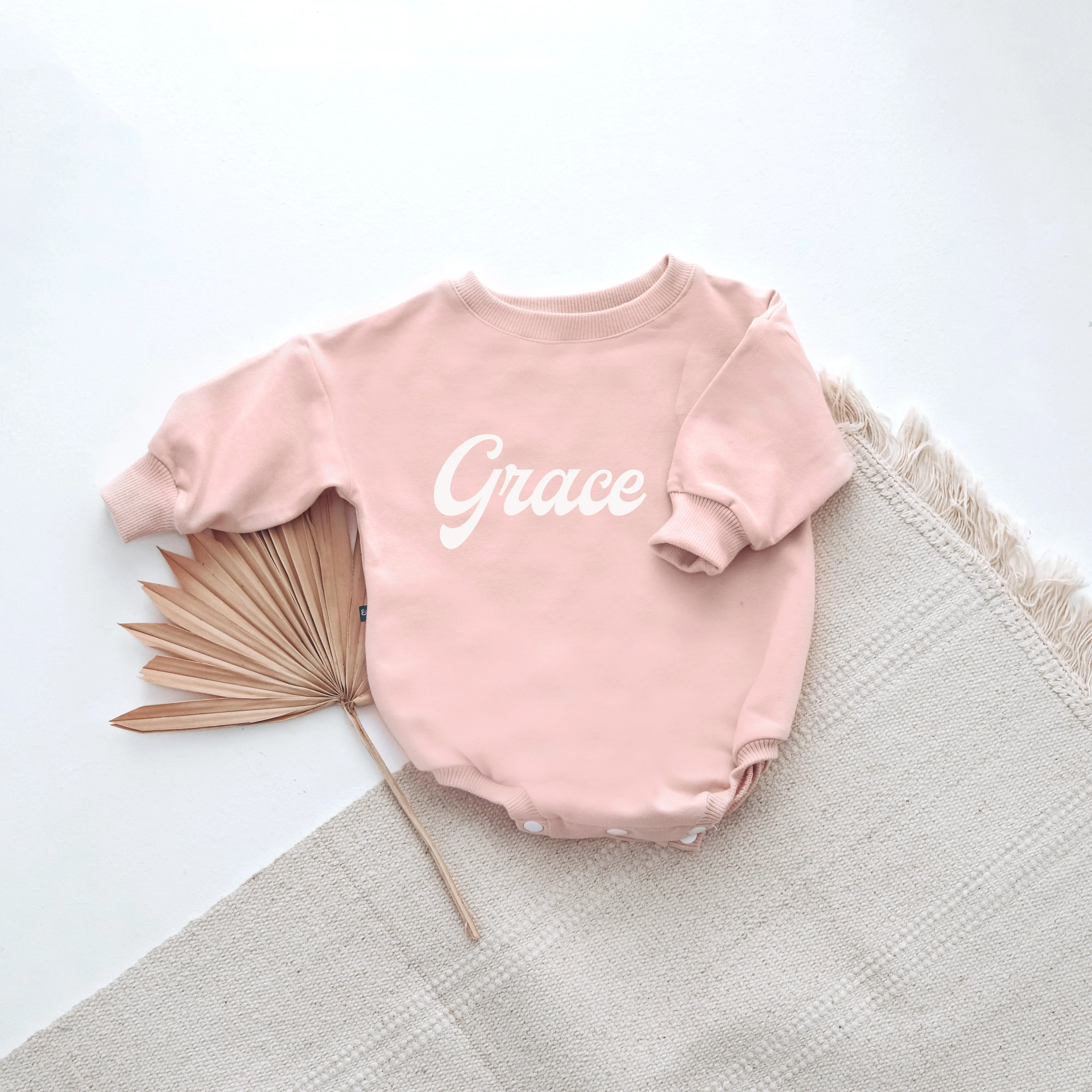 PERSONALISED sweatshirt romper. {13 COLOURS   3 FONTS }