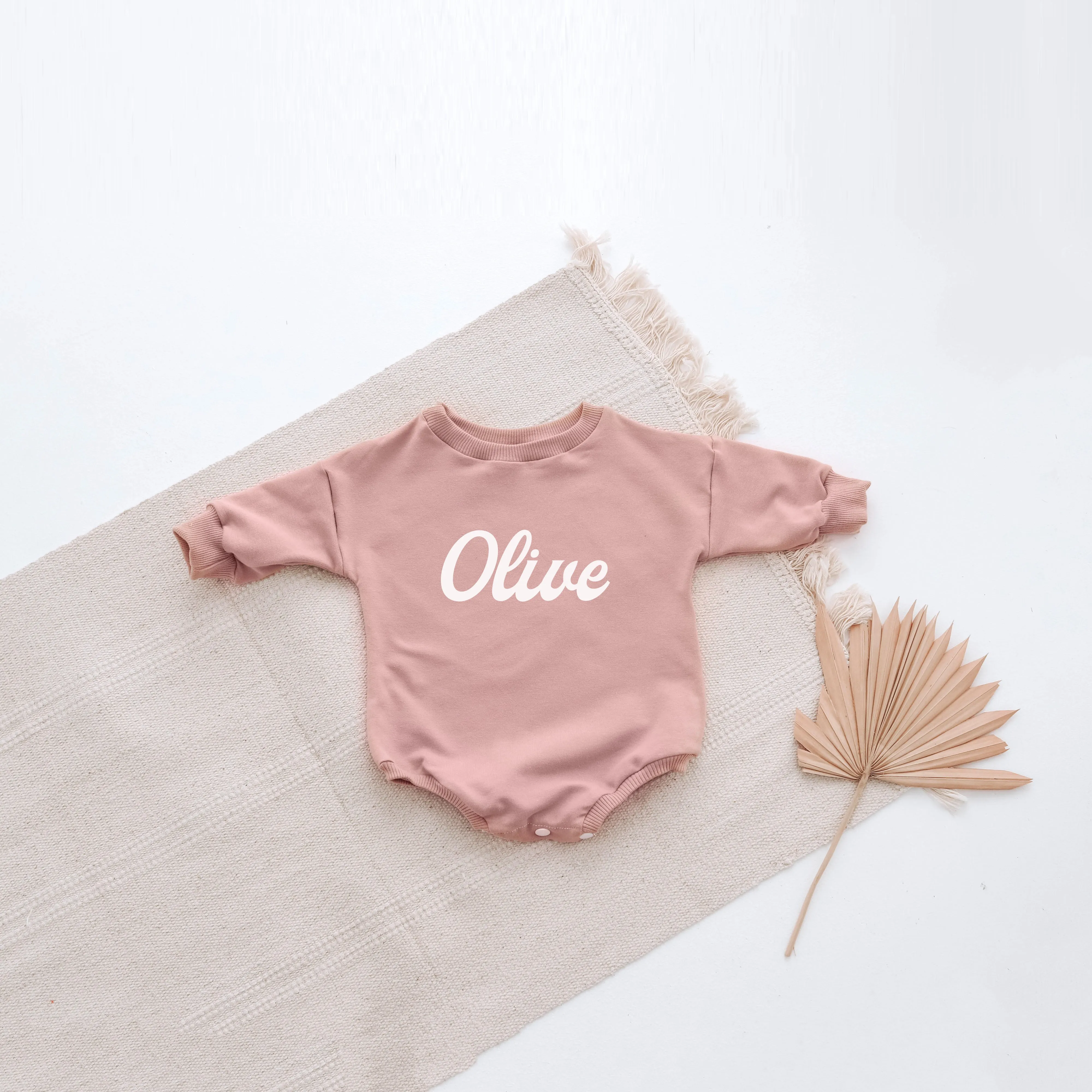 PERSONALISED sweatshirt romper. {13 COLOURS   3 FONTS }