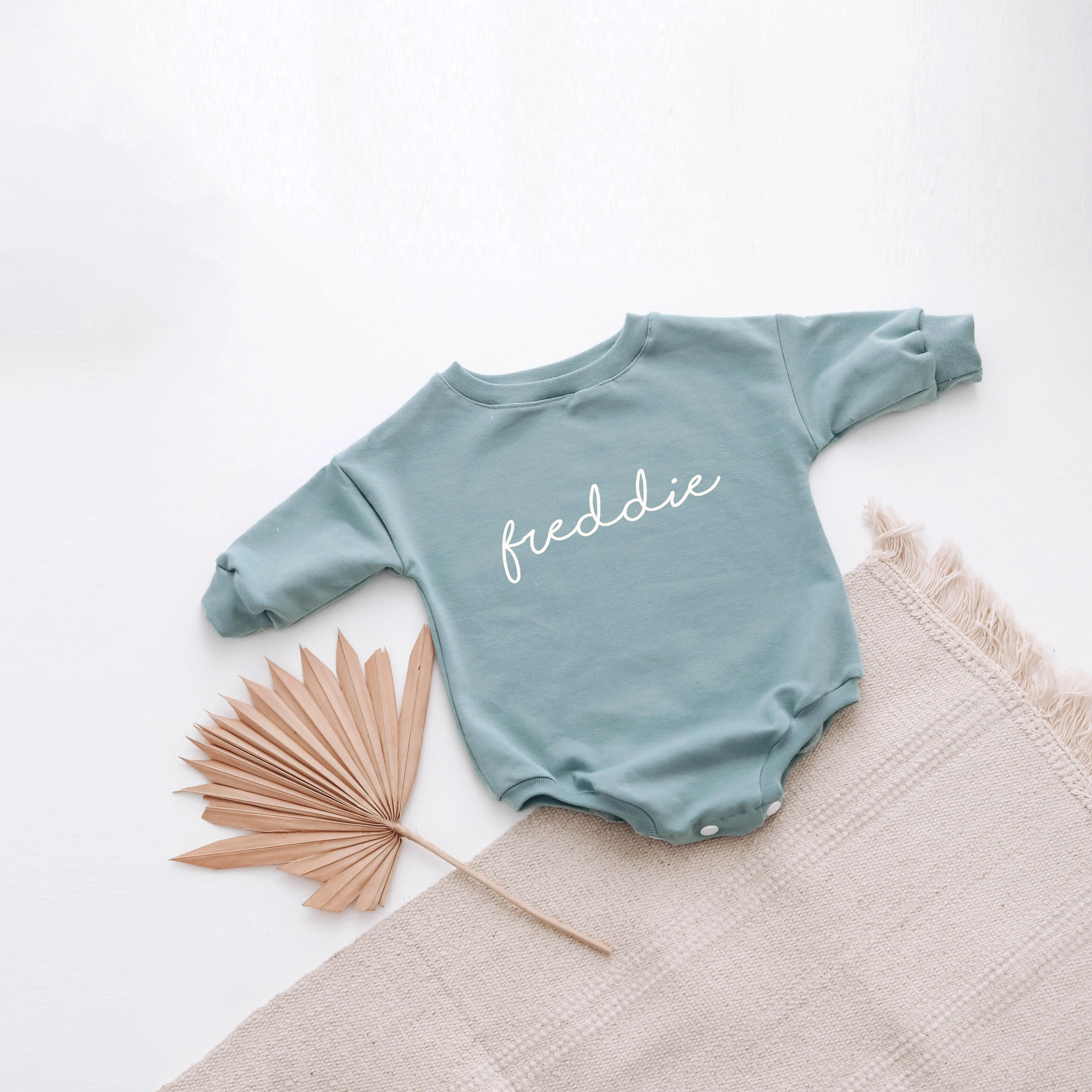 PERSONALISED sweatshirt romper. {13 COLOURS   3 FONTS }