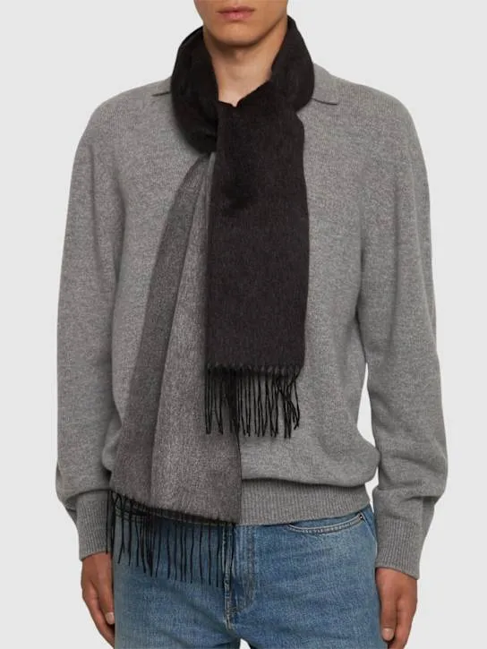 Piacenza Cashmere   Mirror silk &amp; cashmere knit scarf 