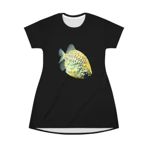 Pineapple Fish All Over Print T-Shirt Dress