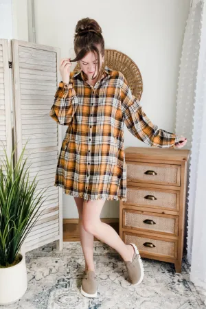 Plaid Shirt Dress