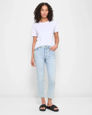 popular  Straight High Rise Crop Length Denim Jeans