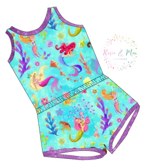 PREORDER - Seasonal Prints - Mermaids  - Laney Romper