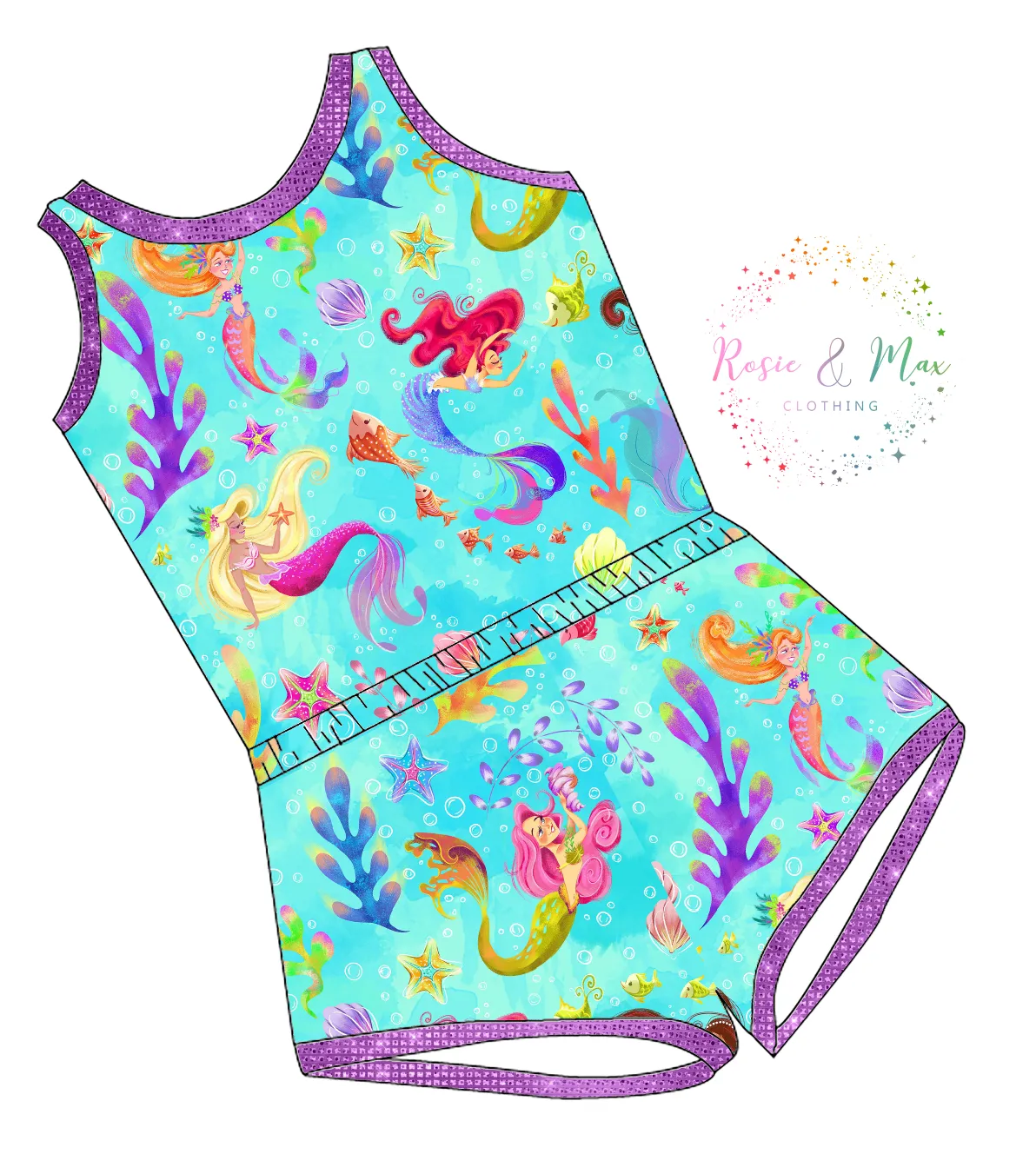 PREORDER - Seasonal Prints - Mermaids  - Laney Romper