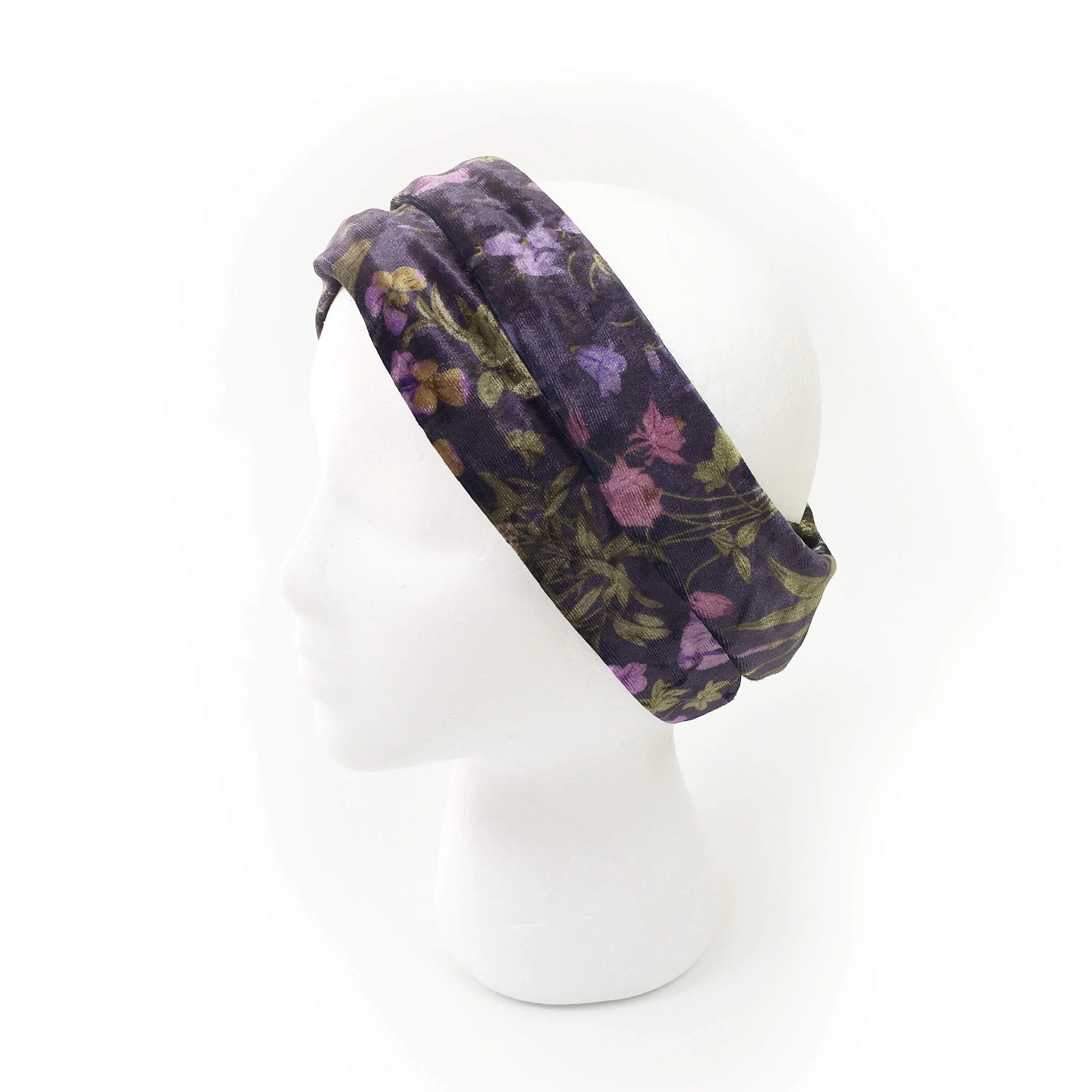 Purple Garden Dragonfly, Versatile Scarf, Headband, HatBand, Neck Warmer, Ladies Scarf, Velour Scarf, Designer Gaiter