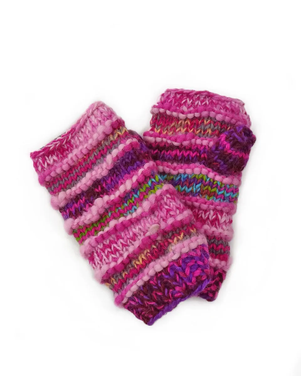 Ribbed Fingerless Gloves