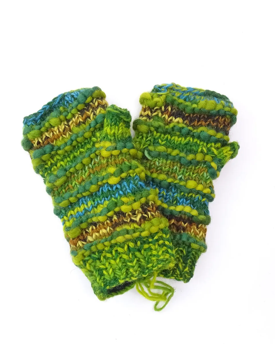 Ribbed Fingerless Gloves