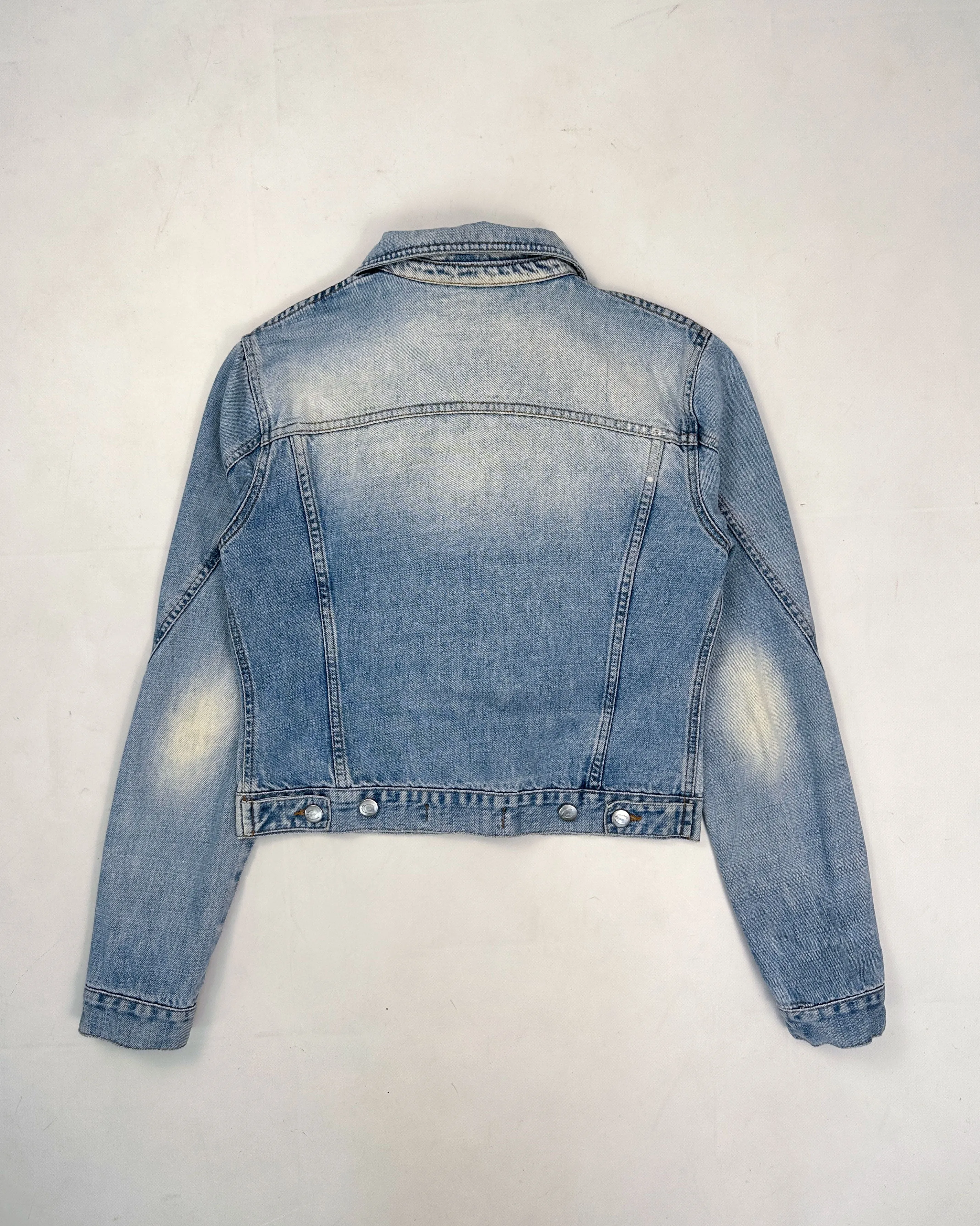 Roberto Cavalli Faded Denim Trucker Jacket 1990's