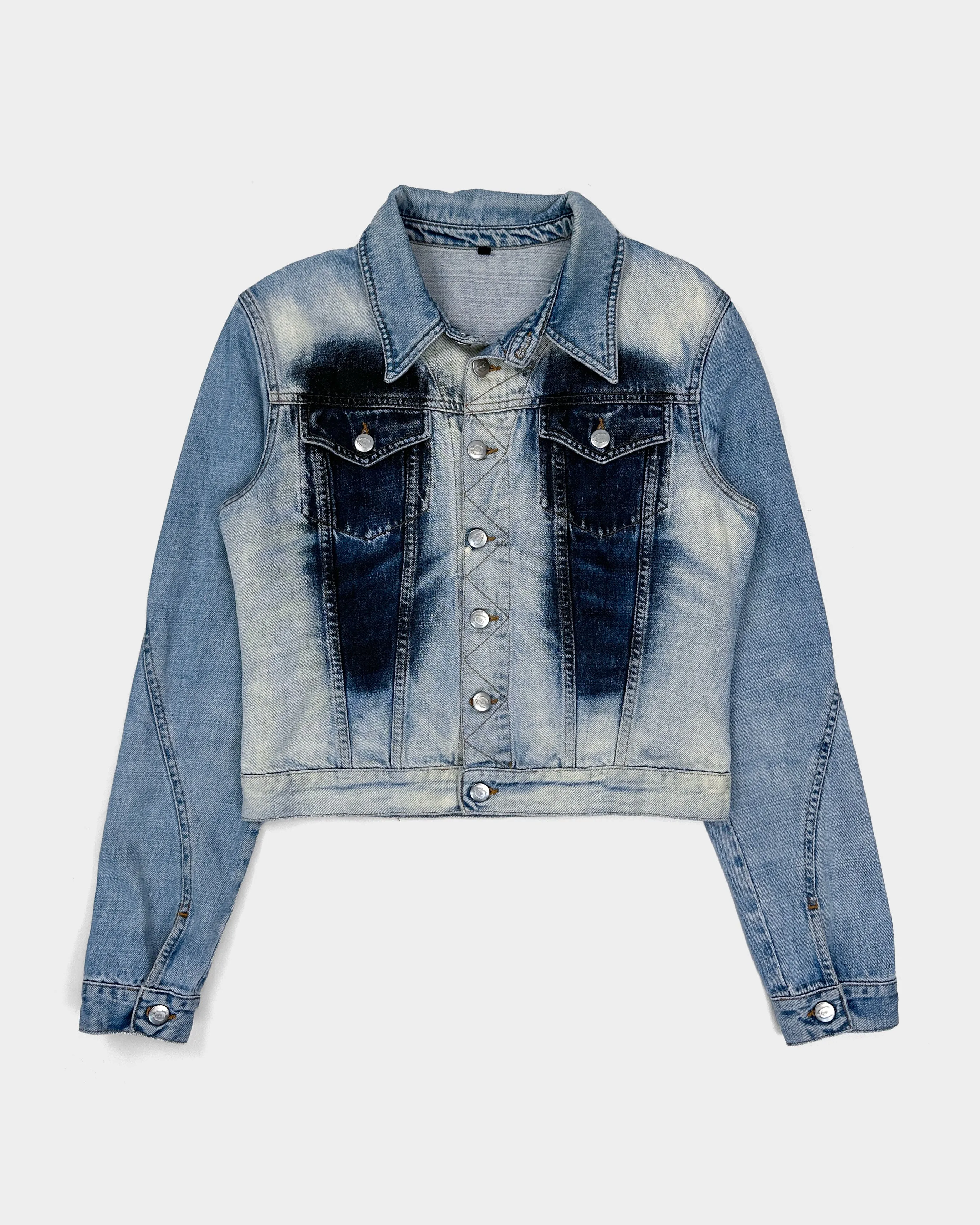 Roberto Cavalli Faded Denim Trucker Jacket 1990's