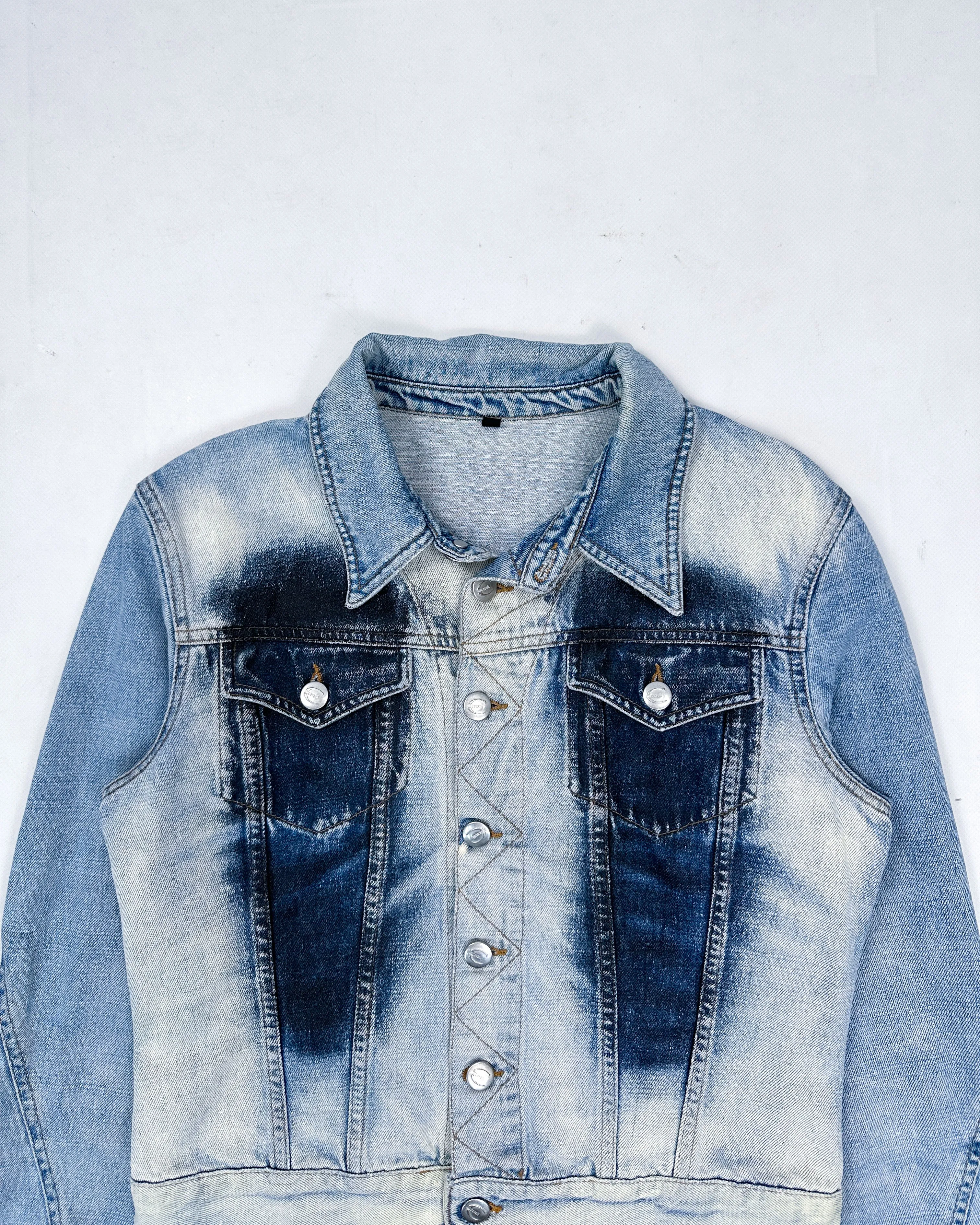 Roberto Cavalli Faded Denim Trucker Jacket 1990's