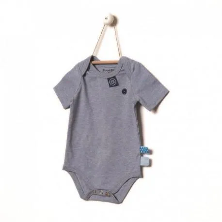 Snoozebaby Short sleeve Romper in Blue melange - 4 Sizes