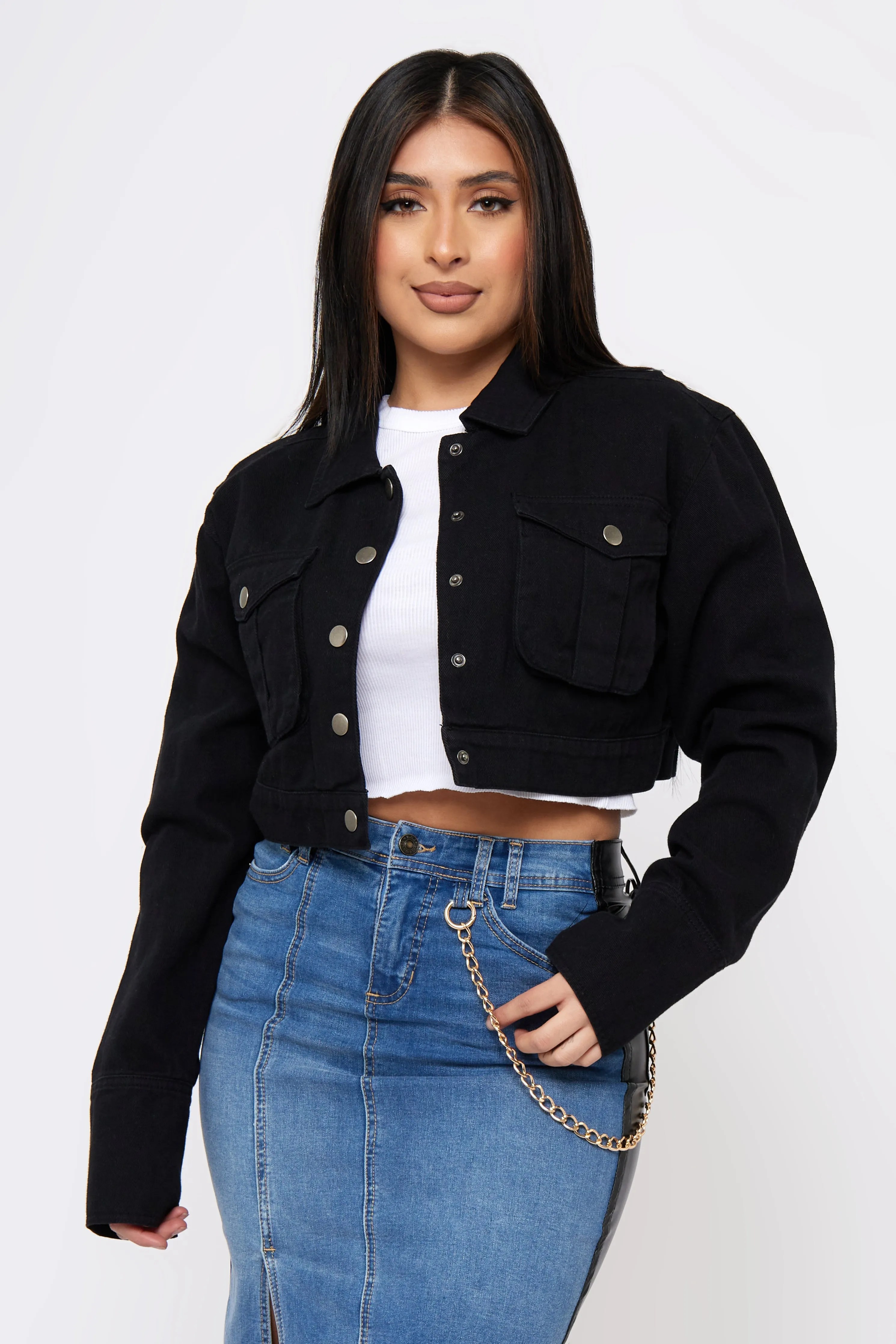 So Sassy Cropped Pocket Jacket