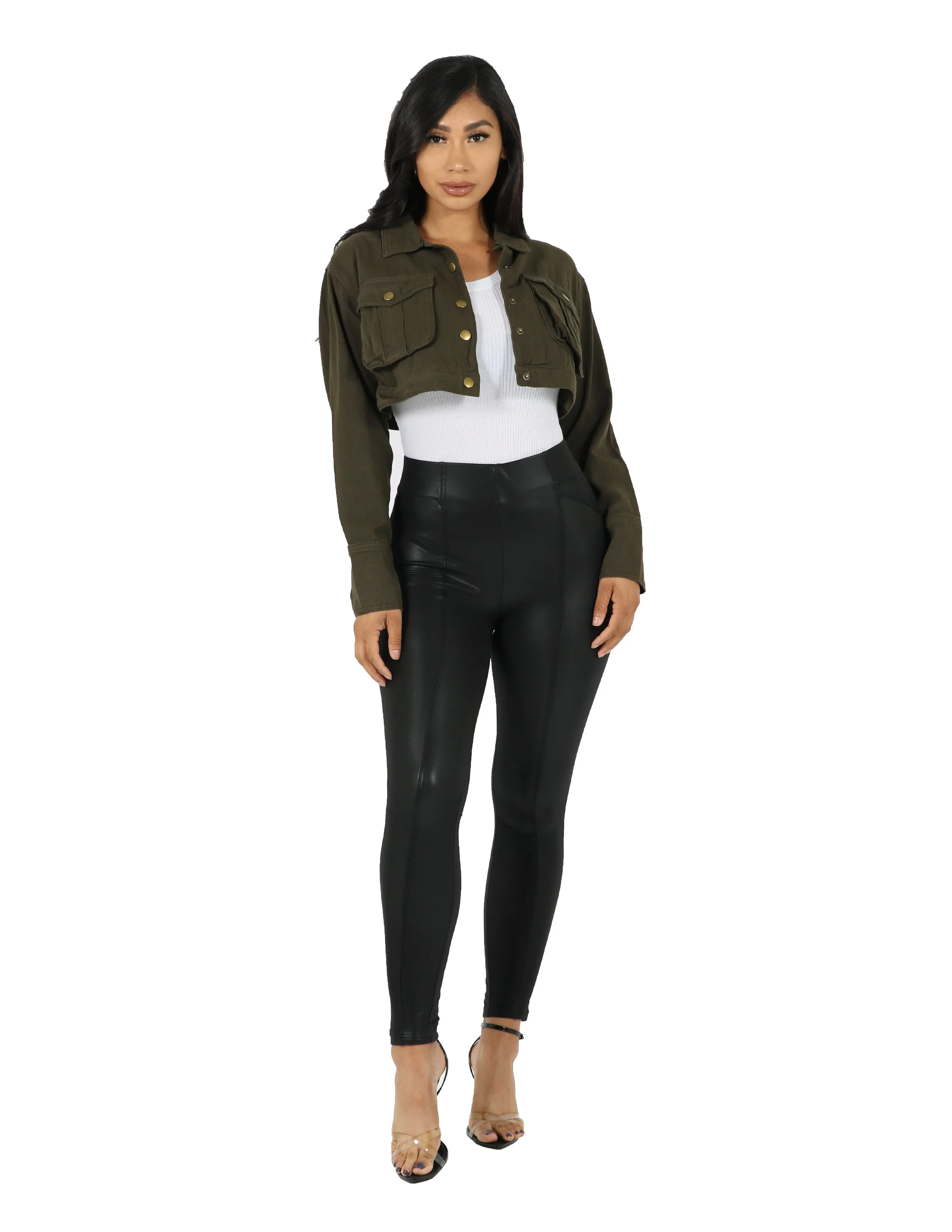 So Sassy Cropped Pocket Jacket