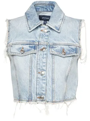 Sportmax   Scire cropped denim vest 