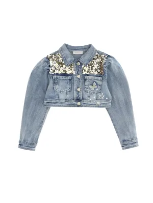 Stone Bleach Cropped Jean Jacket