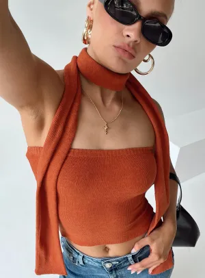 Styles Two Piece Top Orange