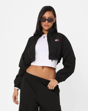 Tommy Jeans Women's Ultra Cropped Windbreaker Jacket Black