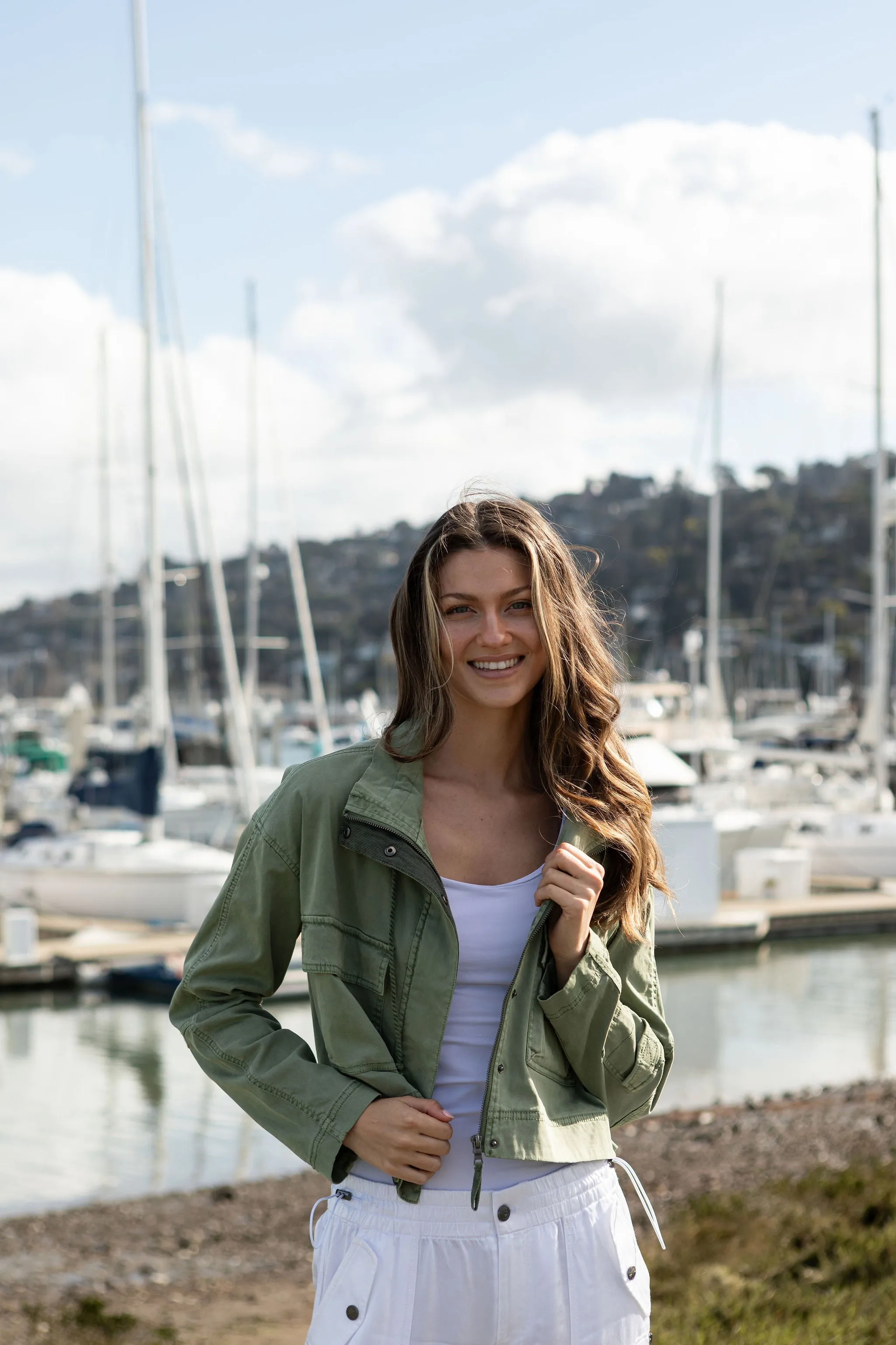 Umi Stretch Cargo Crop Jacket