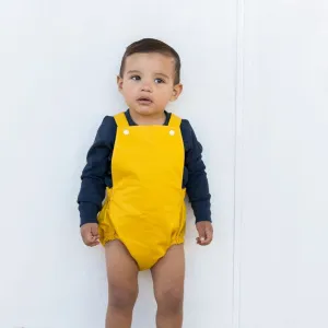 Unisex Mustard Yellow Baby Romper