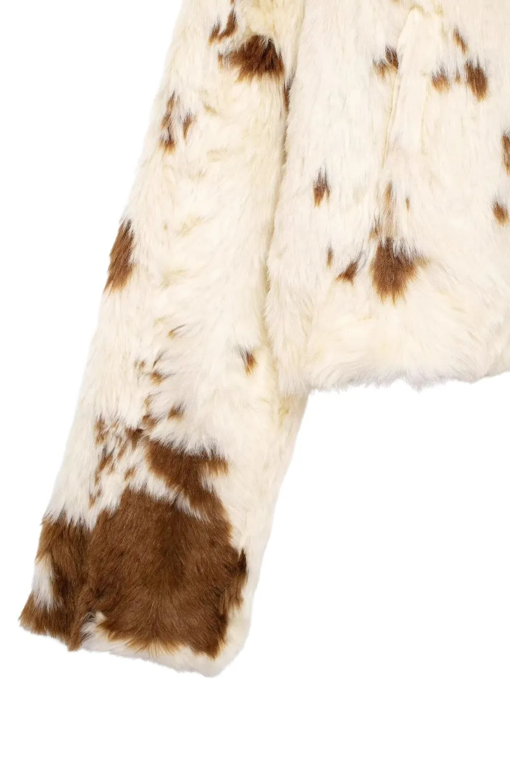 'Wally' Cropped Faux Fur Jacket