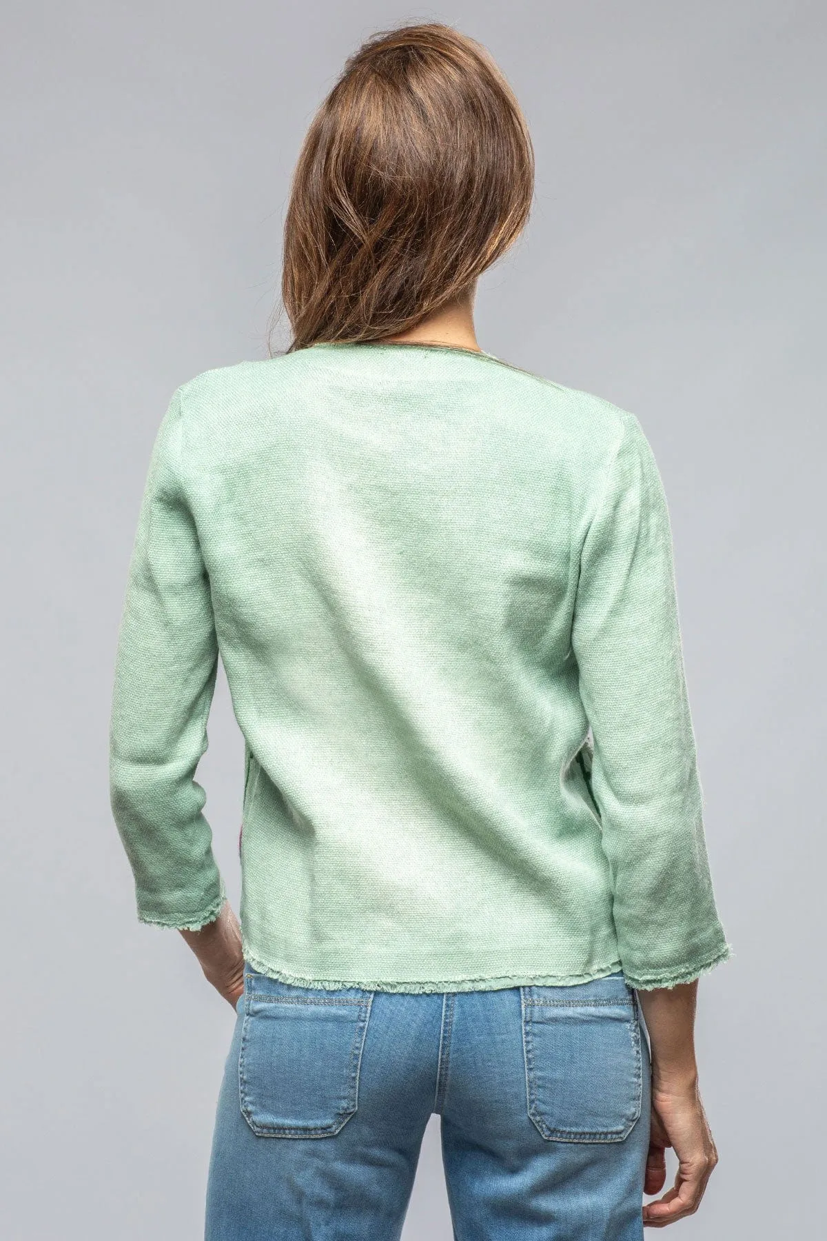 Wildflower Cropped Jacket In Jade