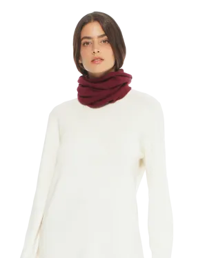 Women's Pure Cashmere Collar Scarf Bordeaux