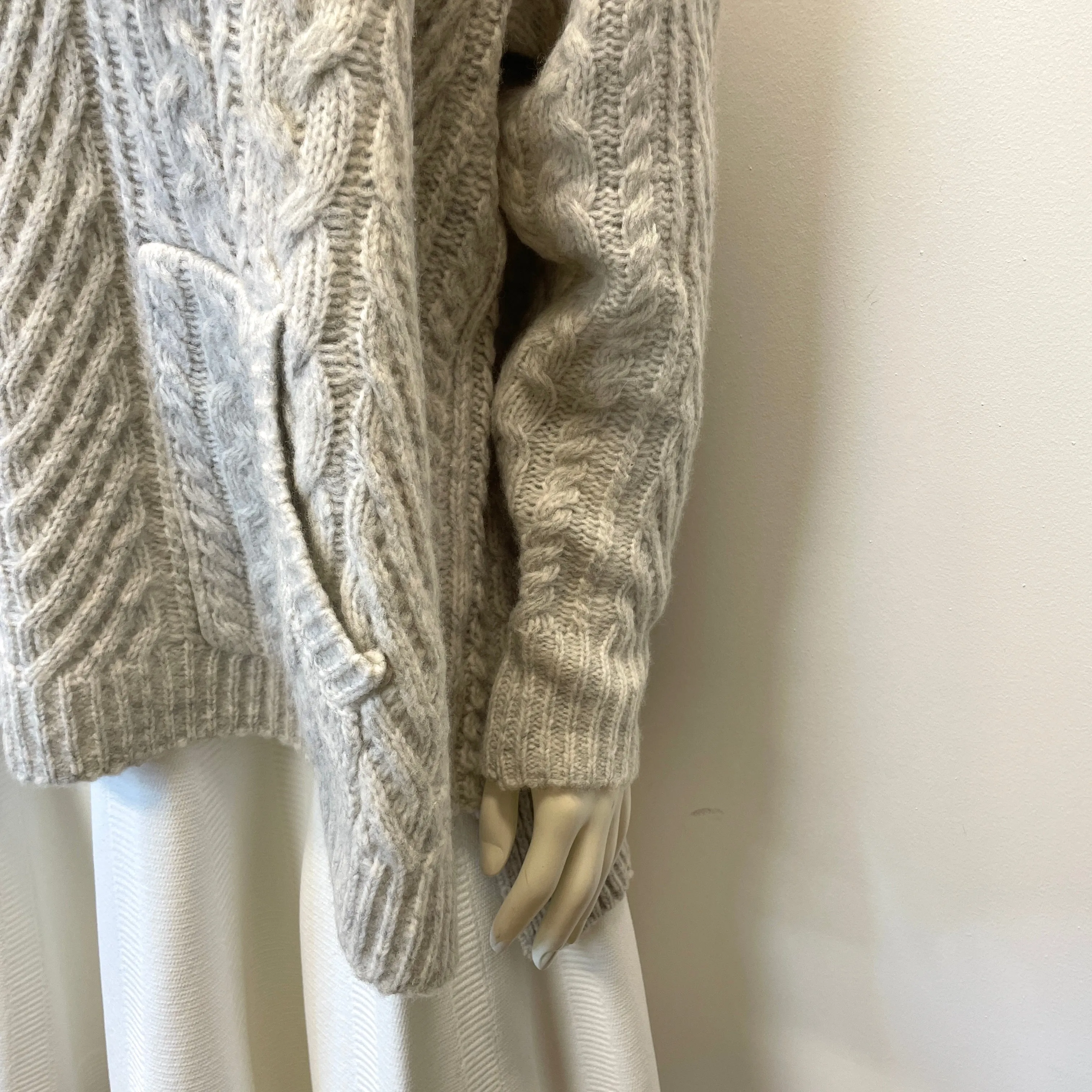 Y2K Marc by Marc Jacobs Vintage Designer Chunky Cable Knit Sweater with Detachable Scarf