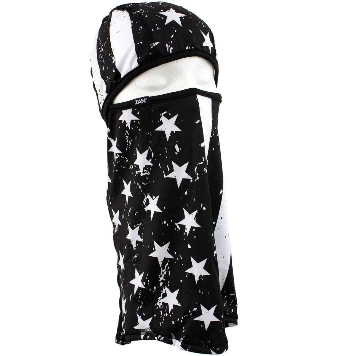 Zan Headgear WB4L091 Convertible Balaclava, SportFlex™ Series Black & White Flag